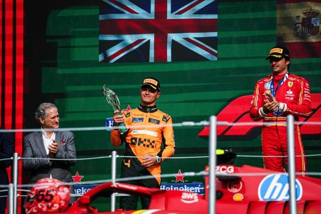 NORRIS Lando (gbr), McLaren F1 Team MCL38, portrait during the Formula 1 Gran Premio de la Ciudad de Mexico 2024, 20th round of the 2024 Formula One World Championship, WM, Weltmeisterschaft from October 25 to 27, 2024 on the Autodromo Hermanos Rodriguez, in Mexico City, Mexico - F1 - MEXICO CITY GRAND PRIX 2024 DPPI Panoramic  241028_R20_MESSICO_DP_FG004479