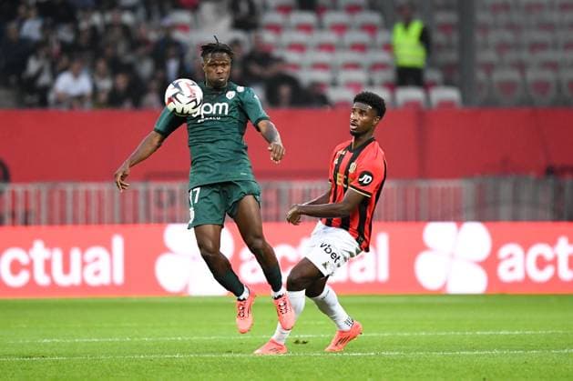 OGC Nice v AS Monaco - Ligue 1 MCDonald s 2024 2025 17 Wilfried SINGO (asm) - 25 Mohamed-Ali CHO (ogcn) during the Ligue 1 MCDonald s match between Nice and Monaco at Allianz Riviera Stadium on October 27, 2024 in Nice, France. Nice France  Copyright: xFEPx 776228937