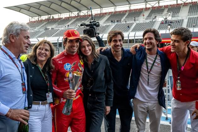 MEXICO CITY, MEXICO: Carlos Sainz, racing for the Ferrari team during the 2024 Formula 1 Mexico City Grand Prix at the Autodromo Hermanos Rodriguez in Mexico City, Mexico