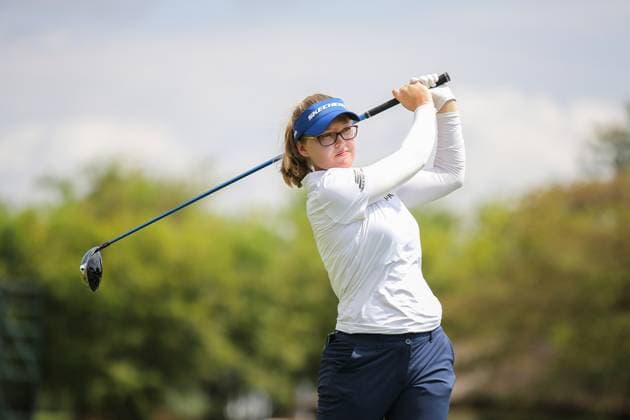 Maybank championship 2024 final round in Kuala Lumpur - 27 Oct 2024 Brooke Henderson of Canada plays her shot from the 13th tee during the final round of Maybank Championship 2024 on Kuala Lumpur Golf & Country Club golf course. Kuala Lumpur Malaysia Copyright: xFarisxHadziqx xSOPAxImagesx Farishdzq_MYFD_65