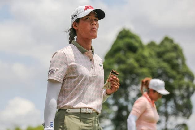 Maybank championship 2024 final round in Kuala Lumpur - 27 Oct 2024 Celine Boutier of France seen at 13th tee during the final round of Maybank Championship 2024 on Kuala Lumpur Golf & Country Club golf course. Kuala Lumpur Malaysia Copyright: xFarisxHadziqx xSOPAxImagesx Farishdzq_MYFD_104