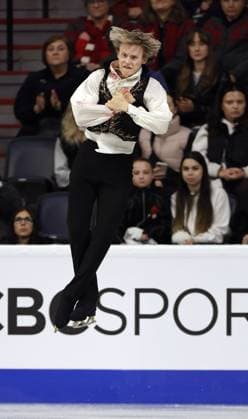 Figure skating, Eiskunstlauf Skate Canada International Ilia Malinin of the United States performs in the men s free program at Skate Canada International in Halifax on Oct. 27, 2024.  A14AA0003649148P