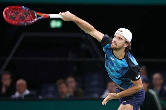 ROLEX PARIS MASTERS TENNIS 2024 Thierry Larret Maxppp. Tennis. Rolex Paris Masters. Accorhotels Arena, Paris (75), le 28 Octobre 2024. Tomas MACHAC (CZE) vs Arthur RINDERKNECH (FRA). Paris (75) ACCORHOTELS ARENA ILE DE FRANCE FRANCE  Copyright: xMAXPPPxThierryxLarretx TL_20241028_7005 0776019076st