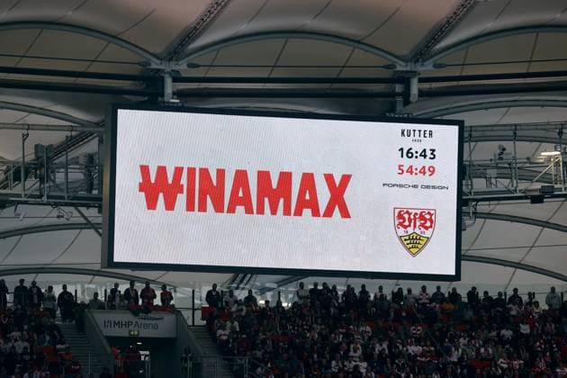 26.10.24 VfB Stuttgart - Holstein Kiel Deutschland, Stuttgart, 26.10.2024, Fussball, Bundesliga, VfB Stuttgart - Holstein Kiel: Anzeigetafel winamax Sponsor.