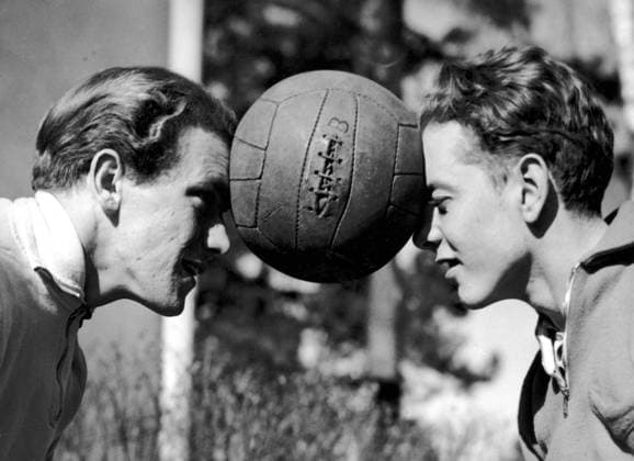 Orig. caption... WC ASpirants IN RESIDENTIAL TRAINING. Soccer players from all parts of the country have these days gathered for a training course on Bosön ahead of this summer s WC. Here, two drummers ahead of the World Cup: Hasse Jeppson and Kalle PalmÃ r fight over the ball. Note Profiles Bollar persons: Hans Jeppson Karl PalmÃ r sites: BOSÖN STOCKHOLM SWEDEN sp_sw x5600x *** Orig caption WC ASpirants IN RESIDENTIAL TRAINING Soccer players from all parts of the country have these days gathered for a training course on Bosön ahead of this summer s WC Here, two drummers ahead of the World Cup Hasse Jeppson and Kalle Palmer fight over the ball Note Profiles Ball persons Hans Jeppson Karl Palmer sites BOSÖN STOCKHOLM SWEDEN sp sw x  Copyright: xXxXxXx JEPPSON AND PALMER xx *** Orig caption WC ASpirants IN RESIDENTIAL TRAINING Soccer players from all parts of the country have these days gathered for a training course on Bosön ahead of this summer s WC Here, two drummers ahead of the World Cup Hasse Jeppson and Kalle Palmer fight over the ball Note Profiles Ball persons Hans Jeppson Karl Palmer sites BOSÖN STOCKHOLM SWEDEN sp sw x5600x Orig caption WC ASpirants IN RESIDENTIAL TRAINING Soccer players from all parts of the country have these days gathered for a training course on Bosön ahead of this summer s WC Here, two drummers ahead of the World Cup Hasse Jeppson and Kalle Palmer fight over the ball Note Profiles Ball persons Hans Jeppson Karl Palmer sites BOSÖN STOCKHOLM SWEDEN sp sw x  Copyright xXxXxXx JEPPSON AND PALMER xx  Copyright: xIMAGO XxXxXx imago images 0768676544