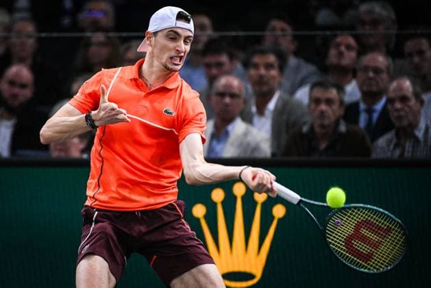 October 28, 2024, Paris, France, France: Ugo HUMBERT of France during the first day of the Rolex Paris Masters 1000 tennis tournament at Accor Arena on October 28, 2024 in Paris, France. Paris France - ZUMAm308 20241028_zsp_m308_018 Copyright: xMatthieuxMirvillex