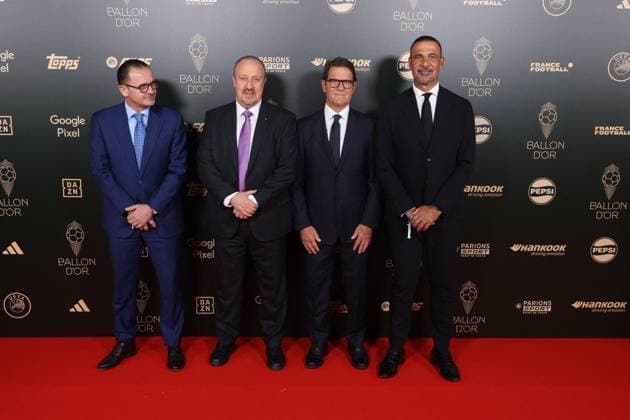 Ballon d Or 2024 - Paris Predrag Mijatovic, Rafael Benitez, Fabio Capello and Ruud Gullit arriving at the Ballon d Or 2024 Ceremony at the Chatelet theater, on October 28, 2024 in Paris, France. Photo by Jerome Dominé ABACAPRESS.COM  Copyright: xDominexJerome ABACAx