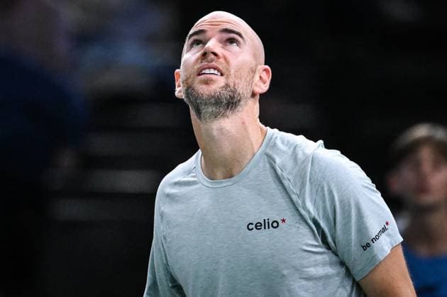October 28, 2024, Paris, France, France: Adrian MANNARINO of France during the first day of the Rolex Paris Masters 1000 tennis tournament at Accor Arena on October 28, 2024 in Paris, France. Paris France - ZUMAm308 20241028_zsp_m308_081 Copyright: xMatthieuxMirvillex