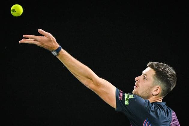 Sport Bilder des Tages October 29, 2024, Paris, France, France: Hubert HURKACZ of Poland during the second day of the Rolex Paris Masters 1000 tennis tournament at Accor Arena on October 29, 2024 in Paris, France. Paris France - ZUMAm308 20241029_zsp_m308_005 Copyright: xMatthieuxMirvillex