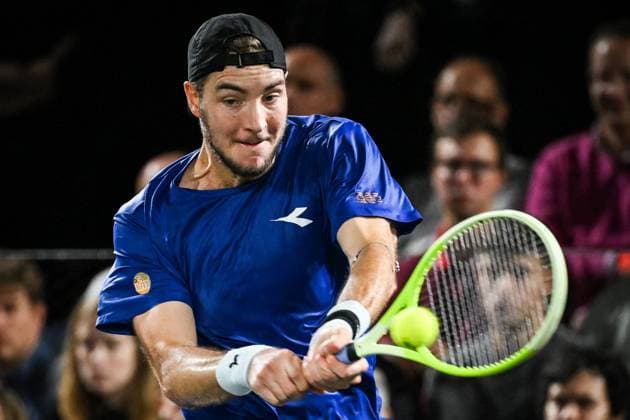 October 29, 2024, Paris, France, France: Jan-Lennard STRUFF of Germany during the second day of the Rolex Paris Masters 1000 tennis tournament at Accor Arena on October 29, 2024 in Paris, France. Paris France - ZUMAm308 20241029_zsp_m308_008 Copyright: xMatthieuxMirvillex