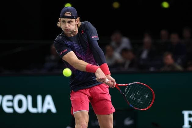 ROLEX PARIS MASTERS TENNIS 2024 Thierry Larret Maxppp. Tennis. Rolex Paris Masters. Accorhotels Arena, Paris (75), le 29 Octobre 2024. Zizou BERG (BEL) vs Richard GASQUET (FRA) Paris (75) ACCORHOTELS ARENA ILE DE FRANCE FRANCE  Copyright: xMAXPPPxThierryxLarretx TL_20241029_3017 0776508139st