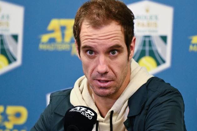 press conference, PK, Pressekonferenz of Richard Gasquet ( France ) during the Rolex Paris Masters at Accor Hotel Arena on October 29, 2024 in Paris, France. (Photo by Federico Pestellini Panoramic ) TENNIS : Rolex Paris Masters - Paris - 29 10 2024 FedericoPestellini Panoramic 