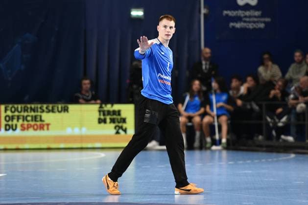 LIGARZEWSKI Kacper (Gornik Zabrze) lors du match Montpellier HB vs. Gornik Zabrze pour la phase de groupes de l’EHF Ligue Europeenne au FDI Stadium, le 29 octobre 2024. HANDBALL : Montpellier HB vs. Gornik Zabrze - EHF Ligue Europeenne - 29 10 2024 ValentinaClaret Panoramic 