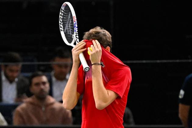 Tennis : Rolex Paris Masters 2024 - Daniil Medvedev - Russie Tennis : Rolex Paris Masters 2024 - Paris - 30 10 2024 ChrysleneCaillaud Panoramic 
