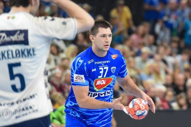 Handball I Herren I Saison 2024 2025 I EHF European League I 3. Spieltag I SG Flensburg-Handewitt - MOL Tatabanya I 22.10.2024 Damian Przytula (37, MOL Tatabanya KC) Copyright: xLobeca JanxKirschnerx