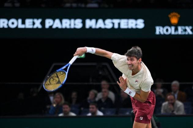 Rolex Paris Masters - Second Round Australian tennis player, Alexei Popyrin, during the second round of the Rolex Paris Masters in Bercy, Paris, France, on October 30, 2024. Photo by Tomas Stevens ABACAPRESS.COM Paris France  Copyright: xStevensxTomas ABACAx