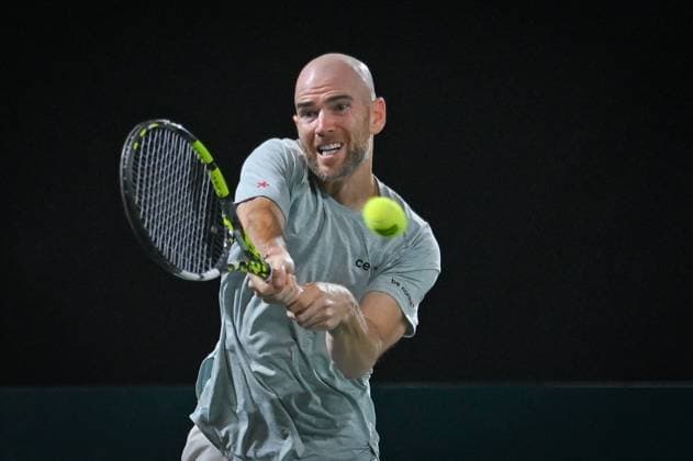 Rolex Paris Masters - Second Round French tennis player, Adrian Mannarino, during the second round of the Rolex Paris Masters in Bercy, Paris, France, on October 30, 2024. Photo by Tomas Stevens ABACAPRESS.COM Paris France  Copyright: xStevensxTomas ABACAx