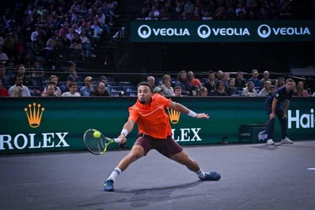 Rolex Paris Masters - Second Round French tennis player, Arthur Fils, during the second round of the Rolex Paris Masters in Bercy, Paris, France, on October 30, 2024. Photo by Tomas Stevens ABACAPRESS.COM Paris France  Copyright: xStevensxTomas ABACAx