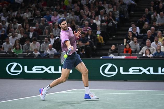 Rolex Paris Masters - Second Round Russian tennis player, Karen Khachanov, during the second round of the Rolex Paris Masters in Bercy, Paris, France, on October 30, 2024. Photo by Tomas Stevens ABACAPRESS.COM Paris France  Copyright: xStevensxTomas ABACAx