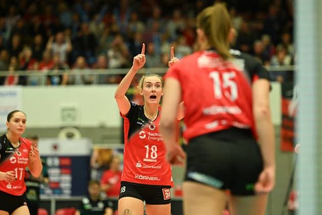 Sarah Straube (Dresdner SC, 18) Dresdner SC vs. VfB Suhl Lotto Thueringen, 1. Volleyball Bundesliga Frauen, Spielzeit 2024 2025, 30.10.2024 Dresdner SC vs. VfB Suhl Lotto Thueringen, 1. Volleyball Bundesliga Frauen, Spielzeit 2024 2025, 30.10.2024 Dresden Copyright: xEibner-Pressefoto PatrickxHoepnex EP_PHR