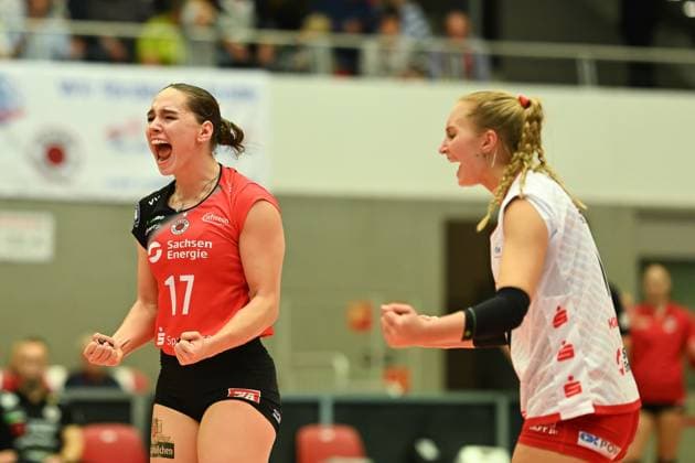 Lorena Lorber Fijok (Dresdner SC, 17) Dresdner SC vs. VfB Suhl Lotto Thueringen, 1. Volleyball Bundesliga Frauen, Spielzeit 2024 2025, 30.10.2024 Dresdner SC vs. VfB Suhl Lotto Thueringen, 1. Volleyball Bundesliga Frauen, Spielzeit 2024 2025, 30.10.2024 Dresden Copyright: xEibner-Pressefoto PatrickxHoepnex EP_PHR