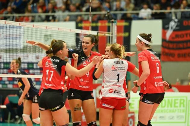 Nathalie Lemmens (Dresdner SC, 4) Dresdner SC vs. VfB Suhl Lotto Thueringen, 1. Volleyball Bundesliga Frauen, Spielzeit 2024 2025, 30.10.2024 Dresdner SC vs. VfB Suhl Lotto Thueringen, 1. Volleyball Bundesliga Frauen, Spielzeit 2024 2025, 30.10.2024 Dresden Copyright: xEibner-Pressefoto PatrickxHoepnex EP_PHR