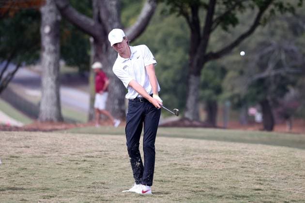 ATLANTA, GA - OCTOBER 30: Ohio State Buckeyes Vaughn Harber during day two of the 2024 East Lake Cup on October 30, 2024 at East Lake Golf Club in Atlanta, Georgia. (Photo by Michael Wade Icon Sportswire) GOLF: OCT 30 East Lake Cup EDITORIAL USE ONLY Icon24103018