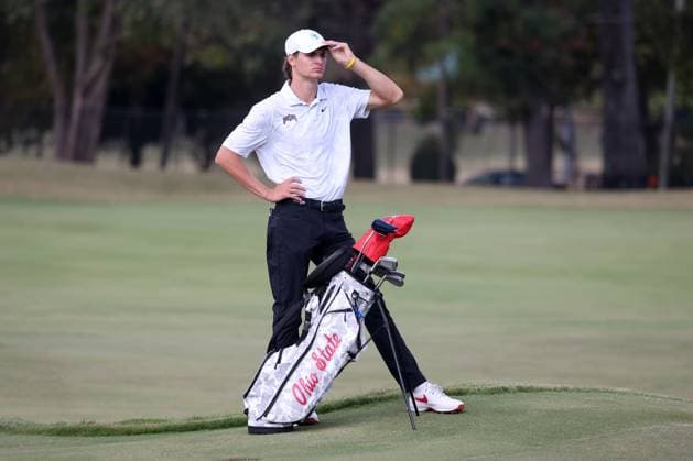 ATLANTA, GA - OCTOBER 30: Ohio State Buckeyes Vaughn Harber during day two of the 2024 East Lake Cup on October 30, 2024 at East Lake Golf Club in Atlanta, Georgia. (Photo by Michael Wade Icon Sportswire) GOLF: OCT 30 East Lake Cup EDITORIAL USE ONLY Icon24103020