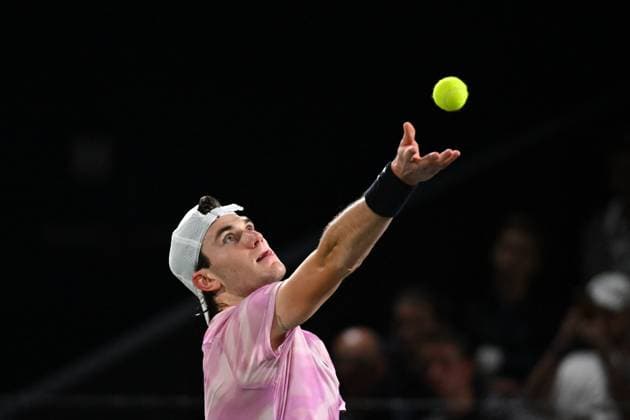 Rolex Paris Masters - 2nd Round Jack Draper (GBR) during his second round at the 2024 Rolex Paris Masters at the Accor Arena in Paris, France, on October 30, 2024. Photo by Corinne Dubreuil ABACAPRESS.COM Paris France  Copyright: xDubreuilxCorinne ABACAx