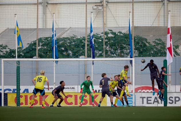 TA™ QALI, MALTA - OCTOBER 30: A generic action view in the England goalmouth during the UEFA European Under-17 Championship 2025 Group 1 qualifying soccer match between Sweden and England at the Centenary Stadium, Ta™ Qali, Malta on October 30, 2024. Sweden v England Under-17 Championship UEFA Qualifying 2025 UEFA_U17_QLFY_25