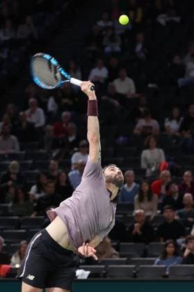 ROLEX PARIS MASTERS TENNIS 2024 Thierry Larret Maxppp. Tennis. Rolex Paris Masters. Accorhotels Arena, Paris (75), Le 31 Octobre 2024. Jordan THOMPSON (AUS) vs Adrian MANNARINO (FRA); Paris (75) ACCORHOTELS ARENA ILE DE FRANCE FRANCE  Copyright: xMAXPPPxThierryxLarretx TL_20241031_9012 0777248386st