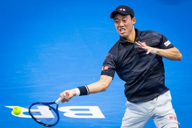 NISHIKORI - KLEIN Kei Nishikori in second round ATP, Tennis Herren Challenger Slovak open tennis match against Lukas Klein in Bratislava, Slovakia, October 31, 2024. PUBLICATION NOT IN SLOVAKIA Copyright: xx 080A4379-Enhanced-NR