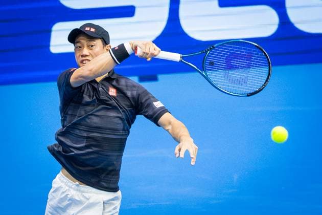 NISHIKORI - KLEIN Kei Nishikori in second round ATP, Tennis Herren Challenger Slovak open tennis match against Lukas Klein in Bratislava, Slovakia, October 31, 2024. PUBLICATION NOT IN SLOVAKIA Copyright: xx 080A4514-Enhanced-NR