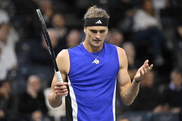Tennis : Rolex Paris Masters 2024 - Alexander Zverev - Allemagne Tennis : Rolex Paris Masters 2024 - Paris - 30 10 2024 ChrysleneCaillaud Panoramic 