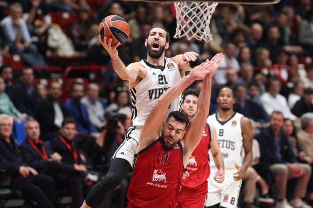 Sport Themen der Woche KW44 Sport Bilder des Tages EA7 Emporio Armani Milano-Virtus Segafredo Bologna Tornike Shengelia EA7 Emporio Armani Milano-Virtus Segafredo Bologna, EuroLeague 2024-2025 Round 7, Milano 31 ottobre 2024, foto Fabrizio Bertani Ciamillo-Castoria  Copyright: xx