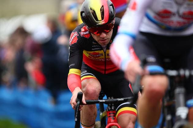 Belgian Eli Iserbyt pictured in action during the men elite race of the Koppenbergcross, the first race (out of eight) of the X2O Badkamers trophy cyclocross competition, in Melden, Oudenaarde, on . DAVIDxPINTENS  x104271753x