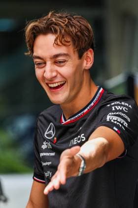 George Russell (GBR) - Mercedes-AMG PETRONAS F1 Team - Mercedes W15 - Mercedes E Performance during the Thursday press conference, PK, Pressekonferenz of Formula 1 Lenovo Grande Premio de Sao Paulo 2024, scheduled to take place at Interlagos Circuit, San Paolo, Brasil, BRA Nov 1st-3rd, 2024  Copyright: xAlessioxDexMarco IPAxSportx xipax xx IPA_51166907 IPA_Agency_IPA51166907