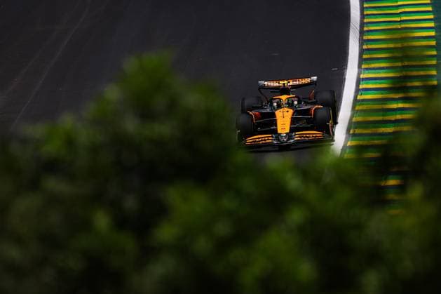 04 NORRIS Lando (gbr), McLaren F1 Team MCL38, action during the Formula 1 Grande Premio de Sao Paulo 2024, 21th round of the 2024 Formula One World Championship, WM, Weltmeisterschaft from November 1 to 3, 2024 on the Interlagos Circuit, in Sao Paulo, Brazil - F1 - SAO PAULO GRAND PRIX 2024 DPPI Panoramic  241101_R21_BRASILE_DP_AV3_7496