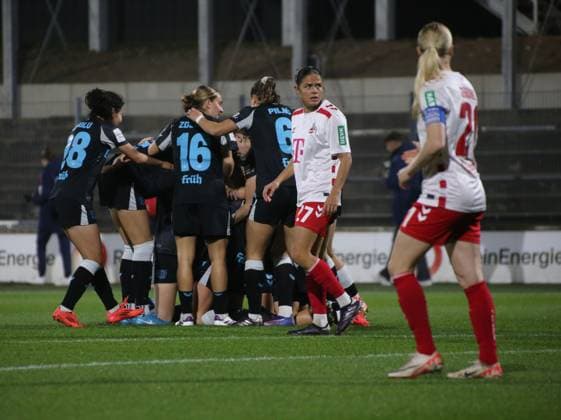 01.11.2024, xgrfx, Fussball Google Pixel Frauen-Bundesliga, 1.FC Köln - Bayer 04 Leverkusen emspor, v.l. Tor, Cornelia Kramer (Bayer Leverkusen) (DFL DFB REGULATIONS PROHIBIT ANY USE OF PHOTOGRAPHS as IMAGE SEQUENCES and or QUASI-VIDEO) Köln