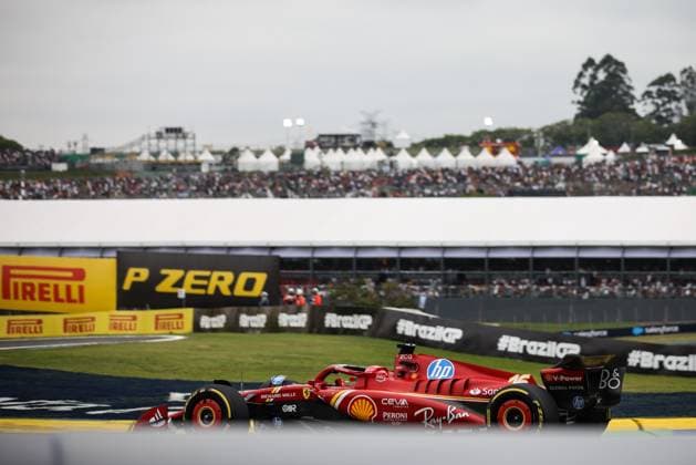 16 LECLERC Charles (mco), Scuderia Ferrari SF-24, action during the Formula 1 Grande Premio de Sao Paulo 2024, 21th round of the 2024 Formula One World Championship, WM, Weltmeisterschaft from November 1 to 3, 2024 on the Interlagos Circuit, in Sao Paulo, Brazil - F1 - SAO PAULO GRAND PRIX 2024 DPPI Panoramic  241101_R21_BRASILE_DP_XB5_0107