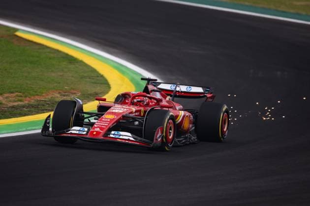 16 LECLERC Charles (mco), Scuderia Ferrari SF-24, action during the Formula 1 Grande Premio de Sao Paulo 2024, 21th round of the 2024 Formula One World Championship, WM, Weltmeisterschaft from November 1 to 3, 2024 on the Interlagos Circuit, in Sao Paulo, Brazil - F1 - SAO PAULO GRAND PRIX 2024 DPPI Panoramic  241101_R21_BRASILE_DP_XB3_1780