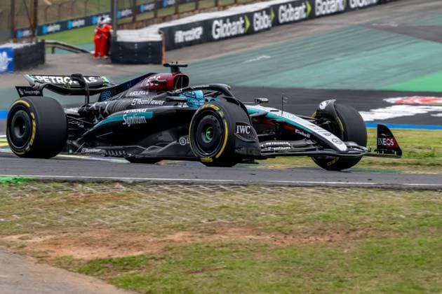 SAO PAULO, BRAZIL: George Russell, racing for the Mercedes team during the 2024 Formula 1 Sao Paulo Grand Prix at the Interlagos Circuit in Sao Paulo, Brazil