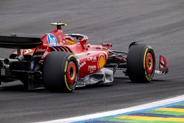 SAO PAULO, BRAZIL: Carlos Sainz, racing for the Ferrari team during the 2024 Formula 1 Sao Paulo Grand Prix at the Interlagos Circuit in Sao Paulo, Brazil