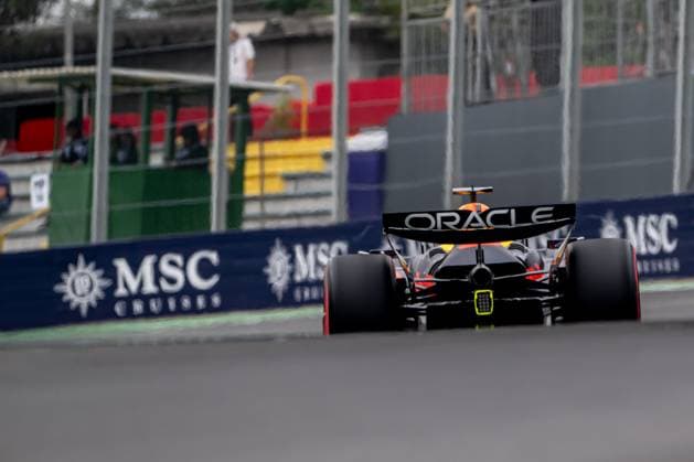 SAO PAULO, BRAZIL: Sergio Perez, racing for the Red Bull Racing team during the 2024 Formula 1 Sao Paulo Grand Prix at the Interlagos Circuit in Sao Paulo, Brazil