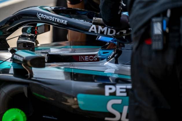 SAO PAULO, BRAZIL: George Russell, racing for the Mercedes team during the 2024 Formula 1 Sao Paulo Grand Prix at the Interlagos Circuit in Sao Paulo, Brazil