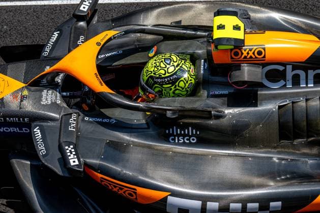 SAO PAULO, BRAZIL: Lando Norris, racing for the McLaren F1 team during the 2024 Formula 1 Sao Paulo Grand Prix at the Interlagos Circuit in Sao Paulo, Brazil