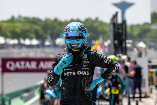 SAO PAULO, BRAZIL: George Russell, racing for the Mercedes team during the 2024 Formula 1 Sao Paulo Grand Prix at the Interlagos Circuit in Sao Paulo, Brazil