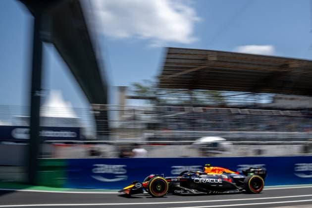 SAO PAULO, BRAZIL: Sergio Perez, racing for the Red Bull Racing team during the 2024 Formula 1 Sao Paulo Grand Prix at the Interlagos Circuit in Sao Paulo, Brazil