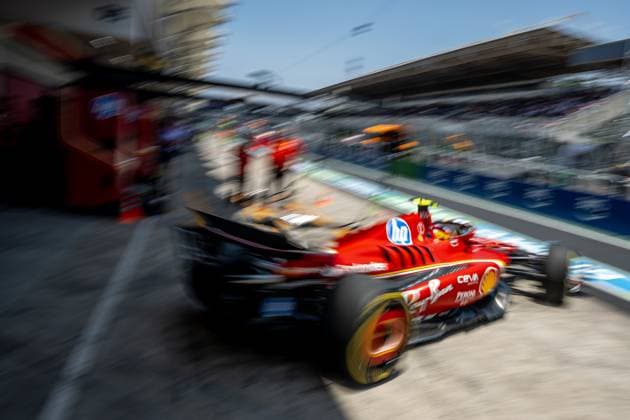 SAO PAULO, BRAZIL: Carlos Sainz, racing for the Ferrari team during the 2024 Formula 1 Sao Paulo Grand Prix at the Interlagos Circuit in Sao Paulo, Brazil