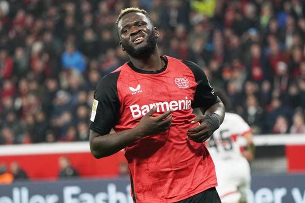 Fussball, 1 Bundesliga, Saison 2024 2025, Bayer 04 Leverkusen- VfB Stuttgart 01.11.2024, Bayarena Leverkusen Victor Boniface Bayer 04 Leverkusen , Aktion, Einzelbild
